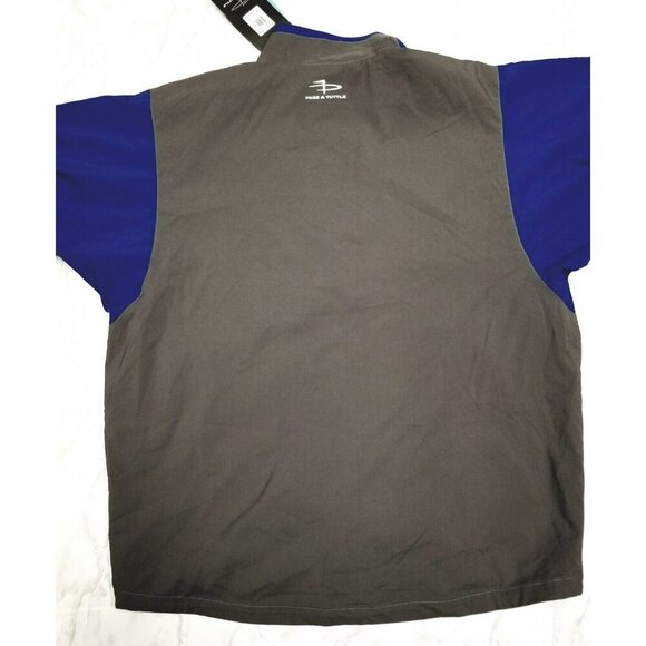Page & Tuttle Mens Blue/Gray Windproof Golf Pullover - Free Swing Technology Wat - Picture 2 of 16